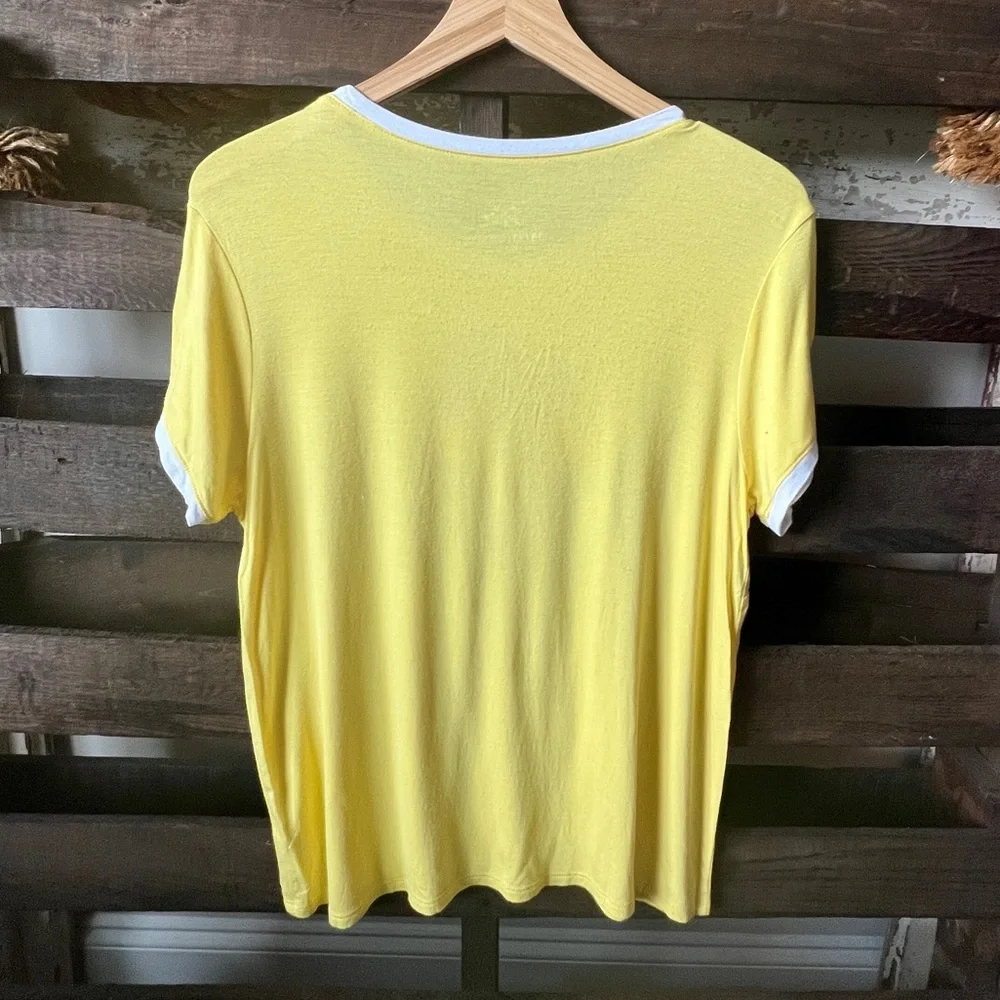 🌻5/$20 JUSTICE Girls Graphic Tee in Yellow Sz 18/20